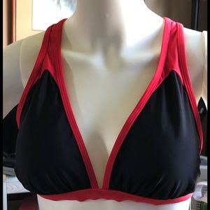 Halter Top in Navy Blue and Red
